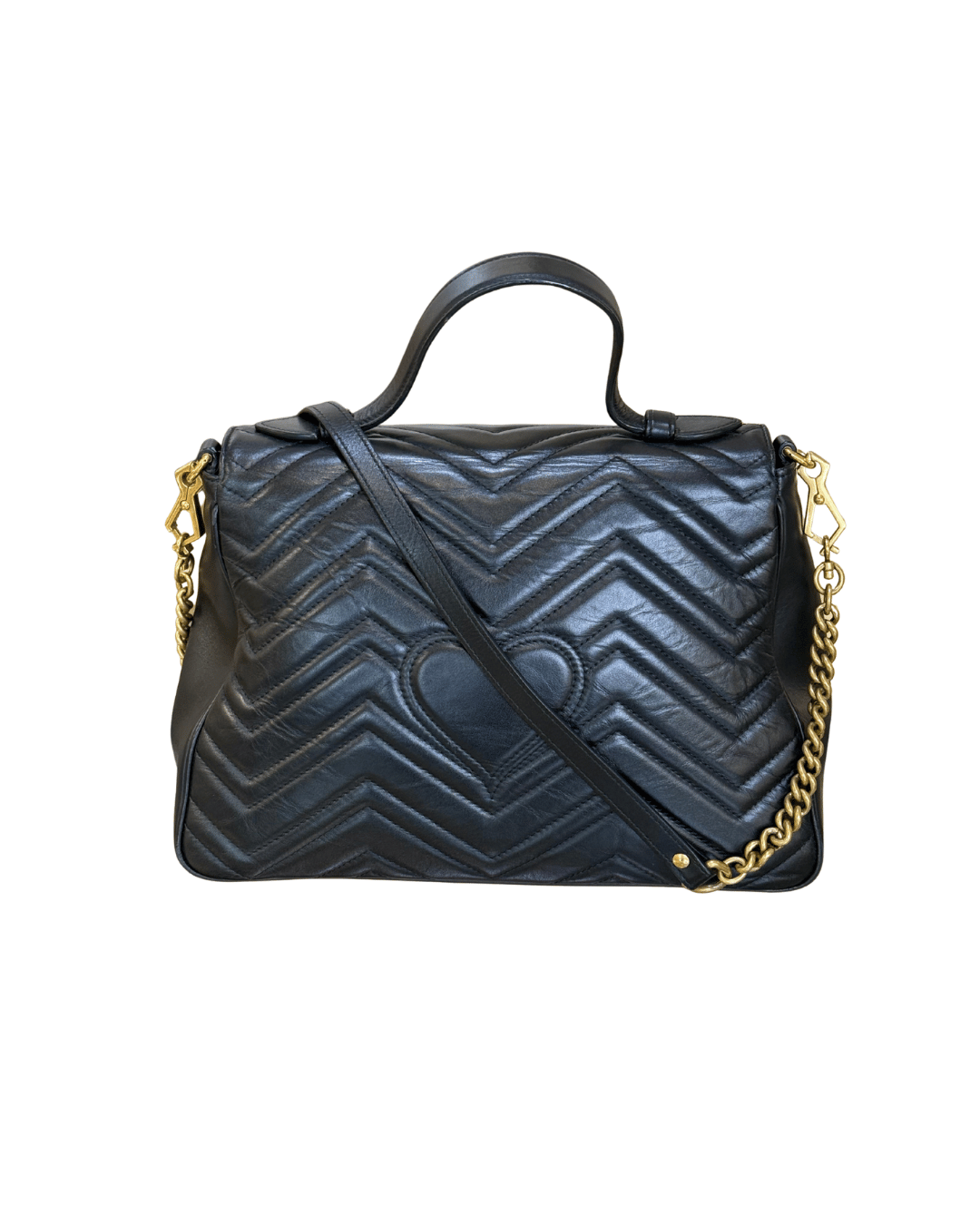 GUCCI MARMONT HANDLE BAG NERA