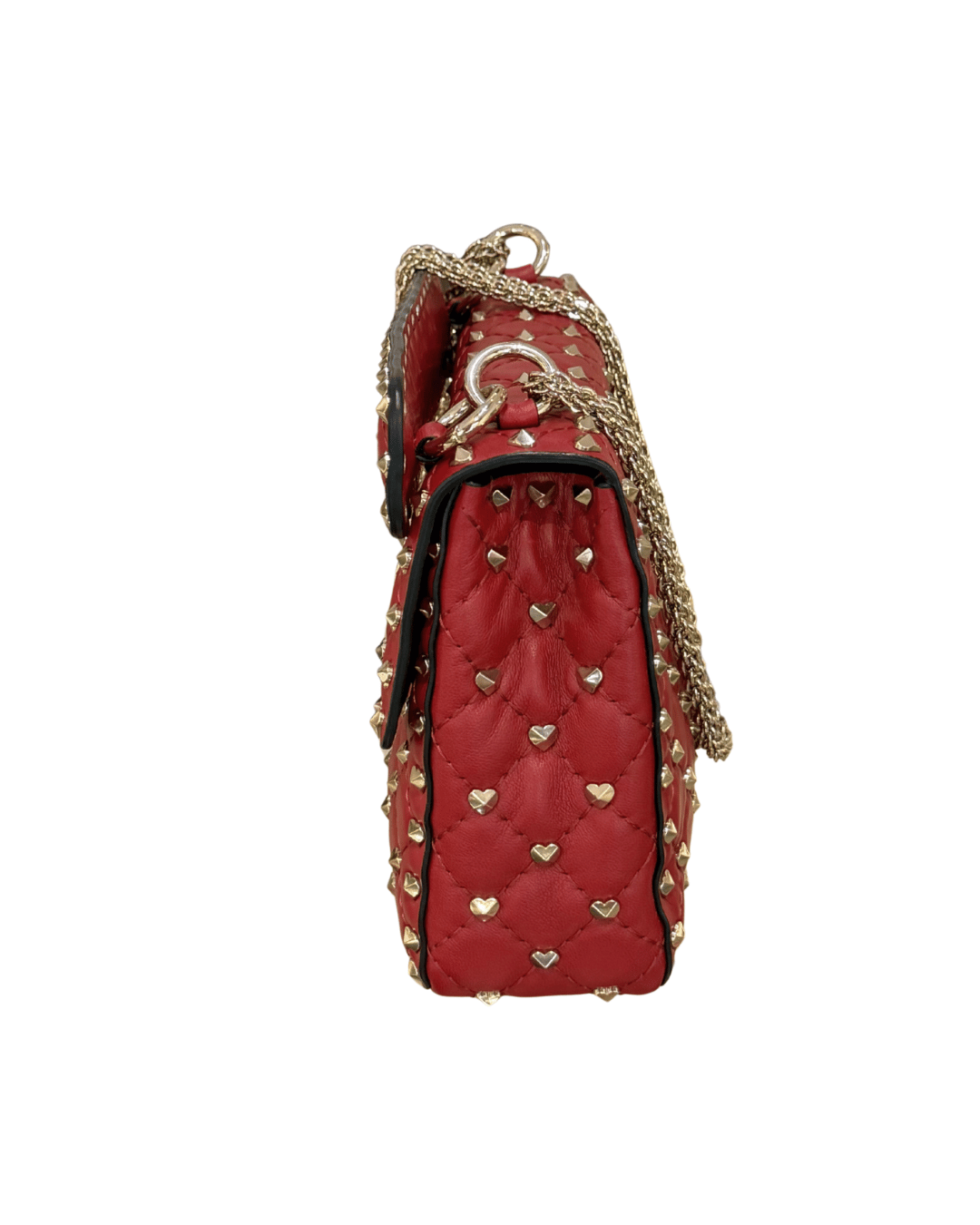 VALENTINO SPIKE MEDIA ROSSA BORCHIE CUORE