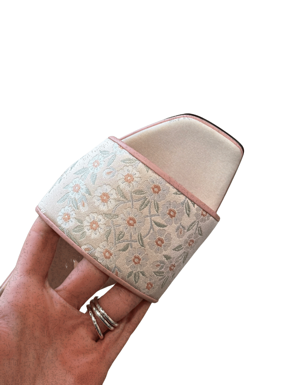 CIABATTINE MAXMARA WEEKEND ROSA CON FIORI Nr37.5