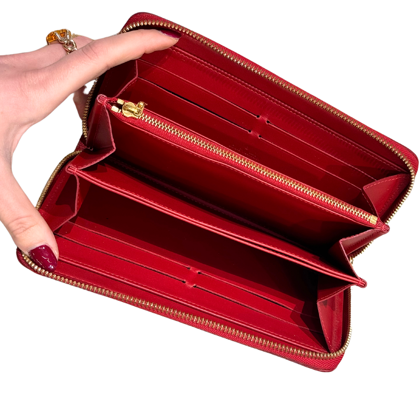 ZIPPY LOUIS VUITTON VERNIS ROSSO