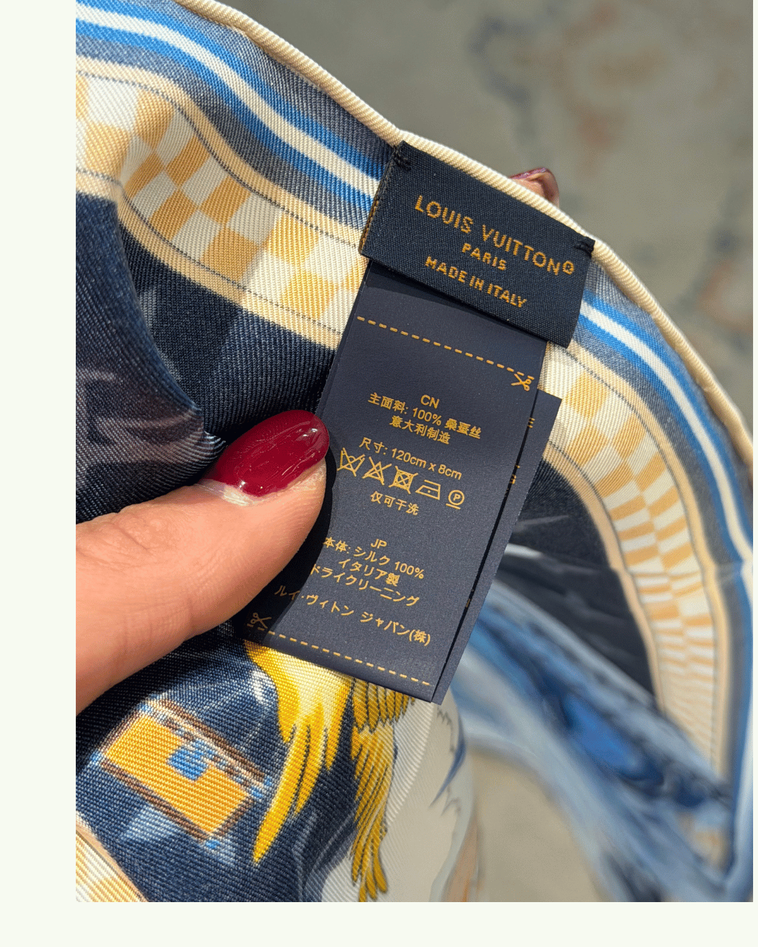 FOULARD LOUIS VUITTON FROM THE CLOUD 90 TONI BLU