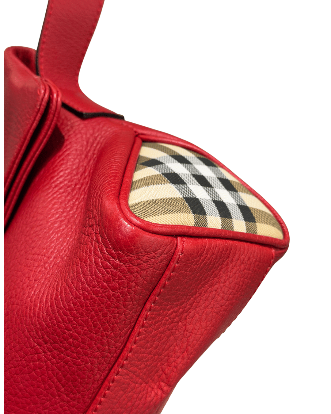 BURBERRY A SPALLA IN PELLE ROSSA
