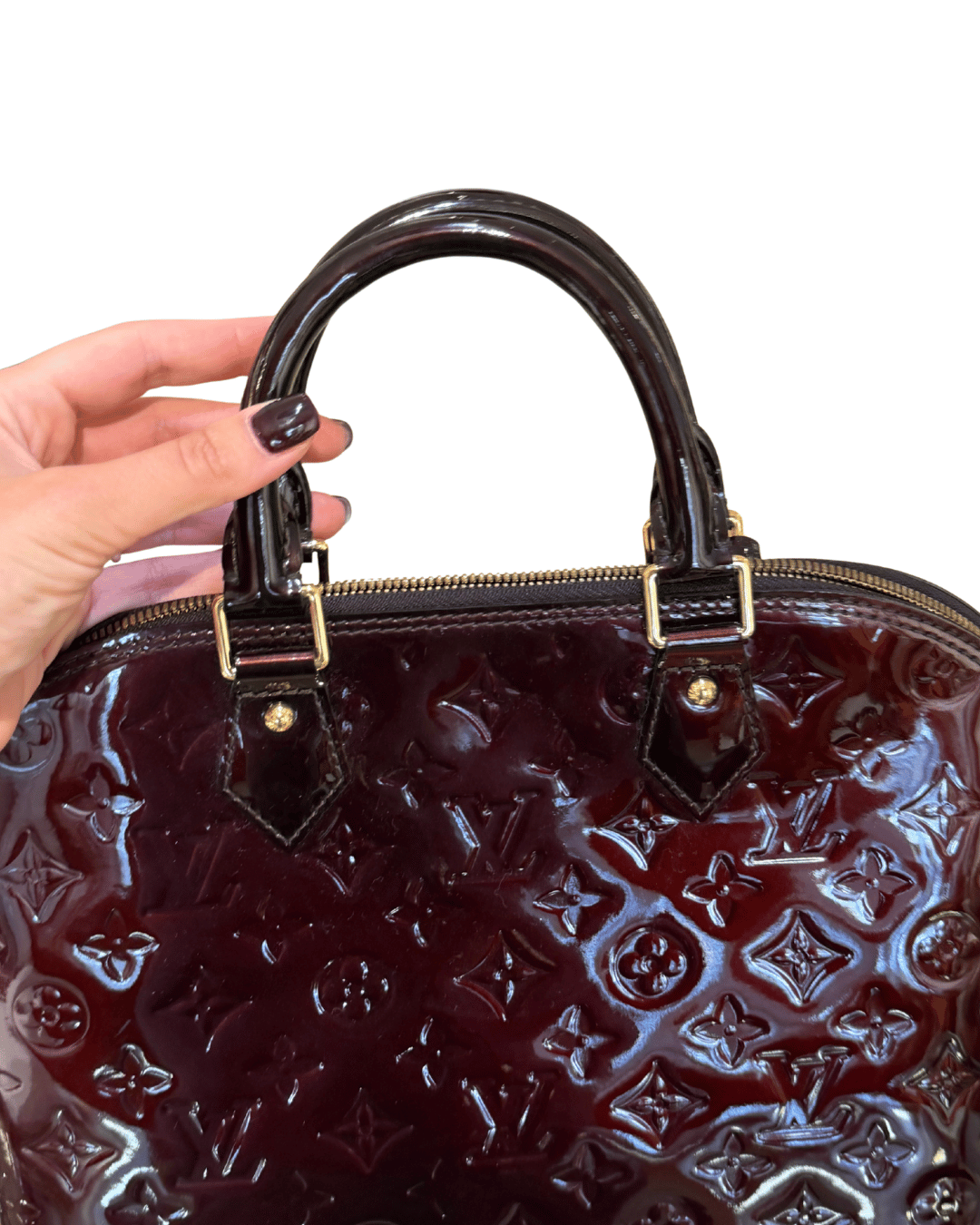 ALMA PM LOUIS VUITTON VERNIS BORDEAUX/MARRONE