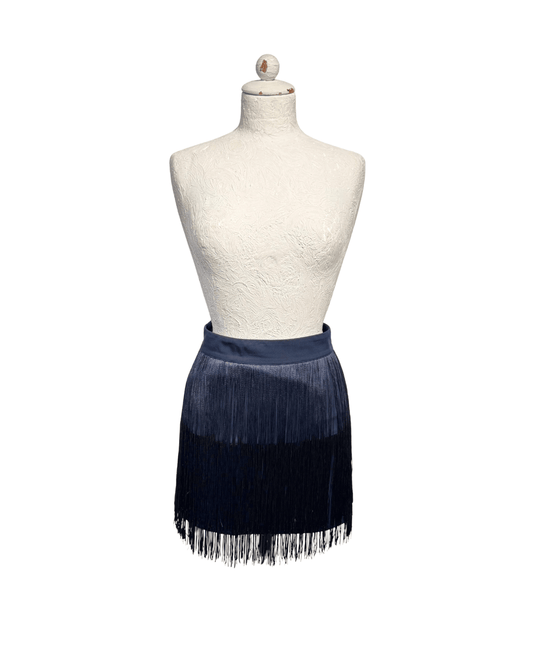 GONNA ELISABETTA FRANCHI FRANGE BLU E NERA Tg 42