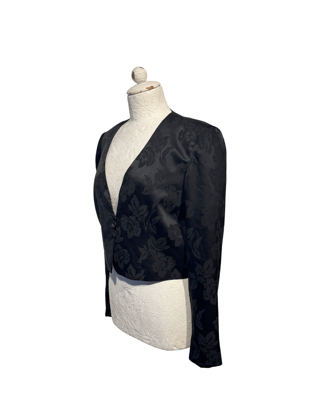 GIACCA IN SETA NERA CON LAVORAZIONE JACQUARD Tg 42