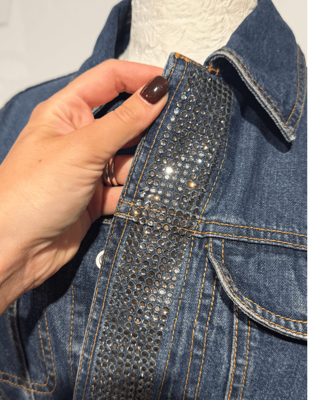 COMPLETO DENIM CON STRASS D&G Tg 40