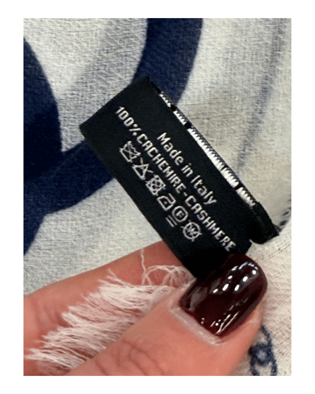 STOLA CHANEL CASHMERE BIANCA E BLU