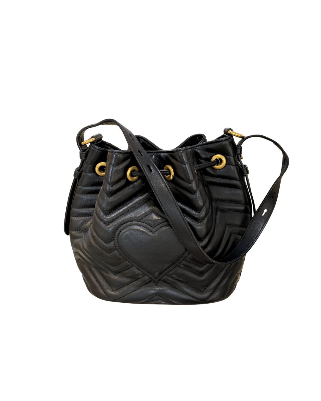 SECCHIELLO GUCCI MARMONT NERO TRACOLLA FASCIA WEB