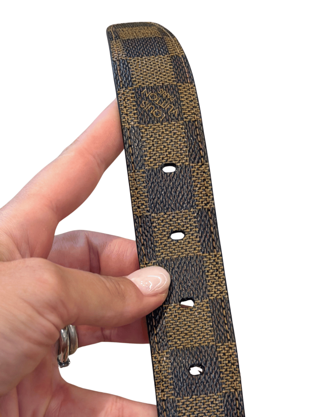 CINTURA LOUIS VUITTON DAMIER EBENE 90