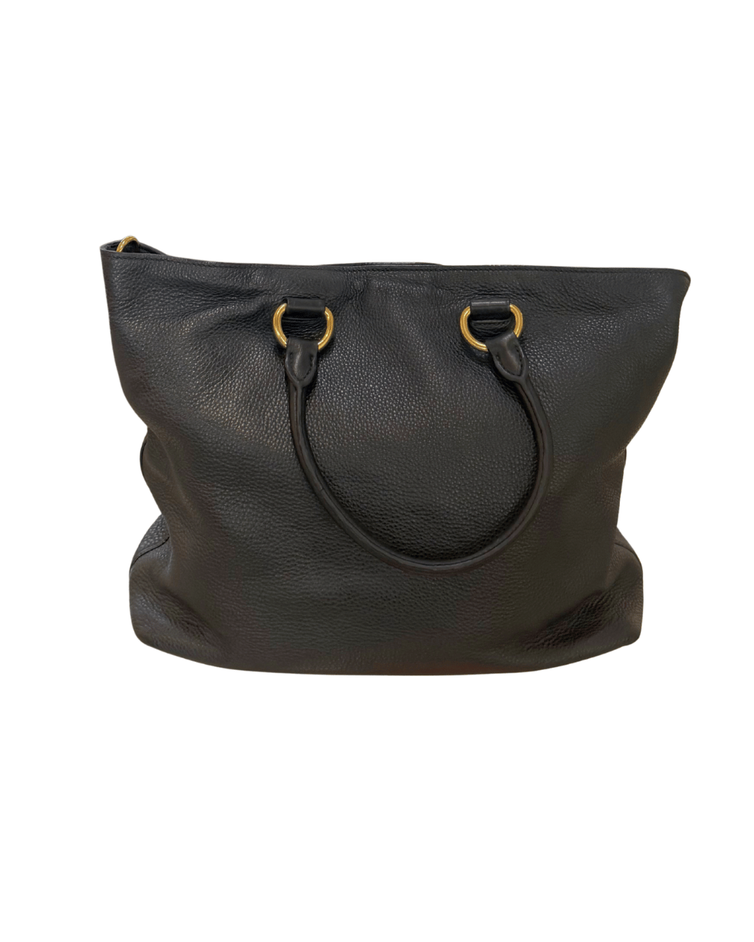 BORSA PRADA PELLE NERA MARTELLATA CON TRACOLLA
