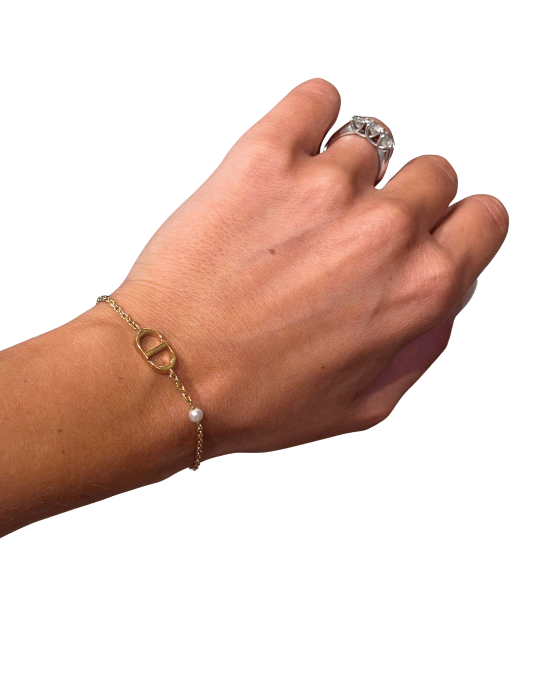 BRACCIALE METALLO DORATO DIOR CON SCATOLA