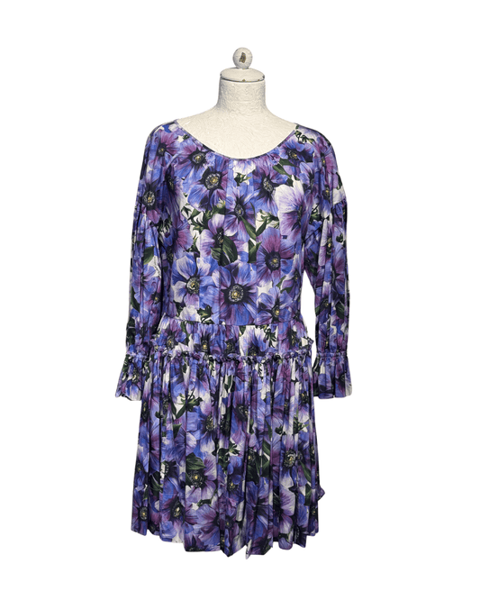 ABITO D&G FIORI VIOLA COTONE Tg 48