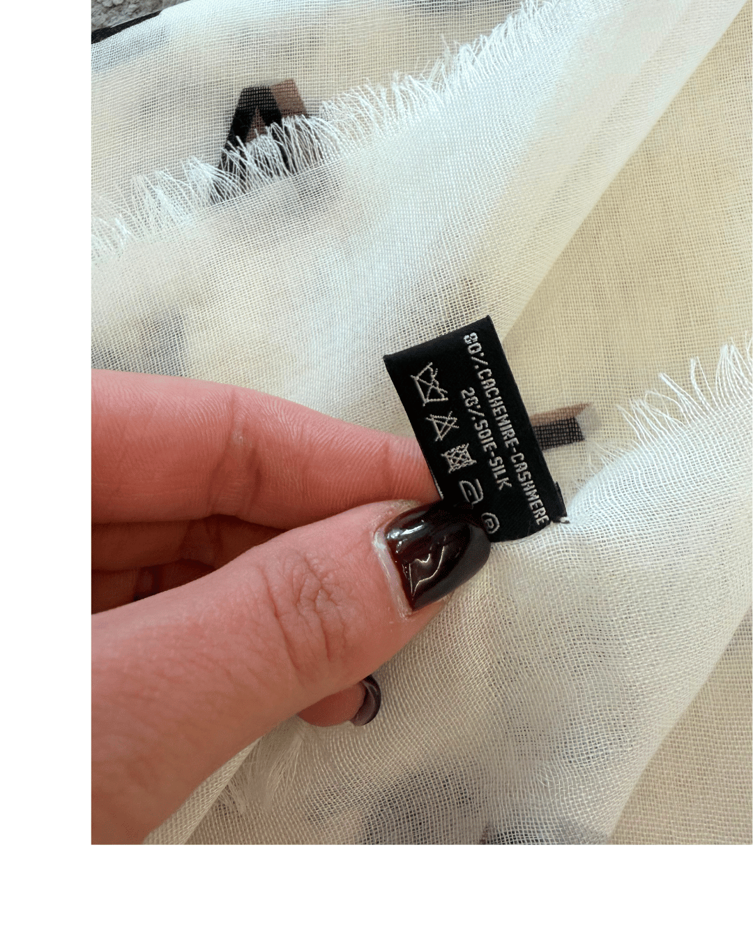 STOLA CHANEL BIANCA E NERA CASHMERE E SETA