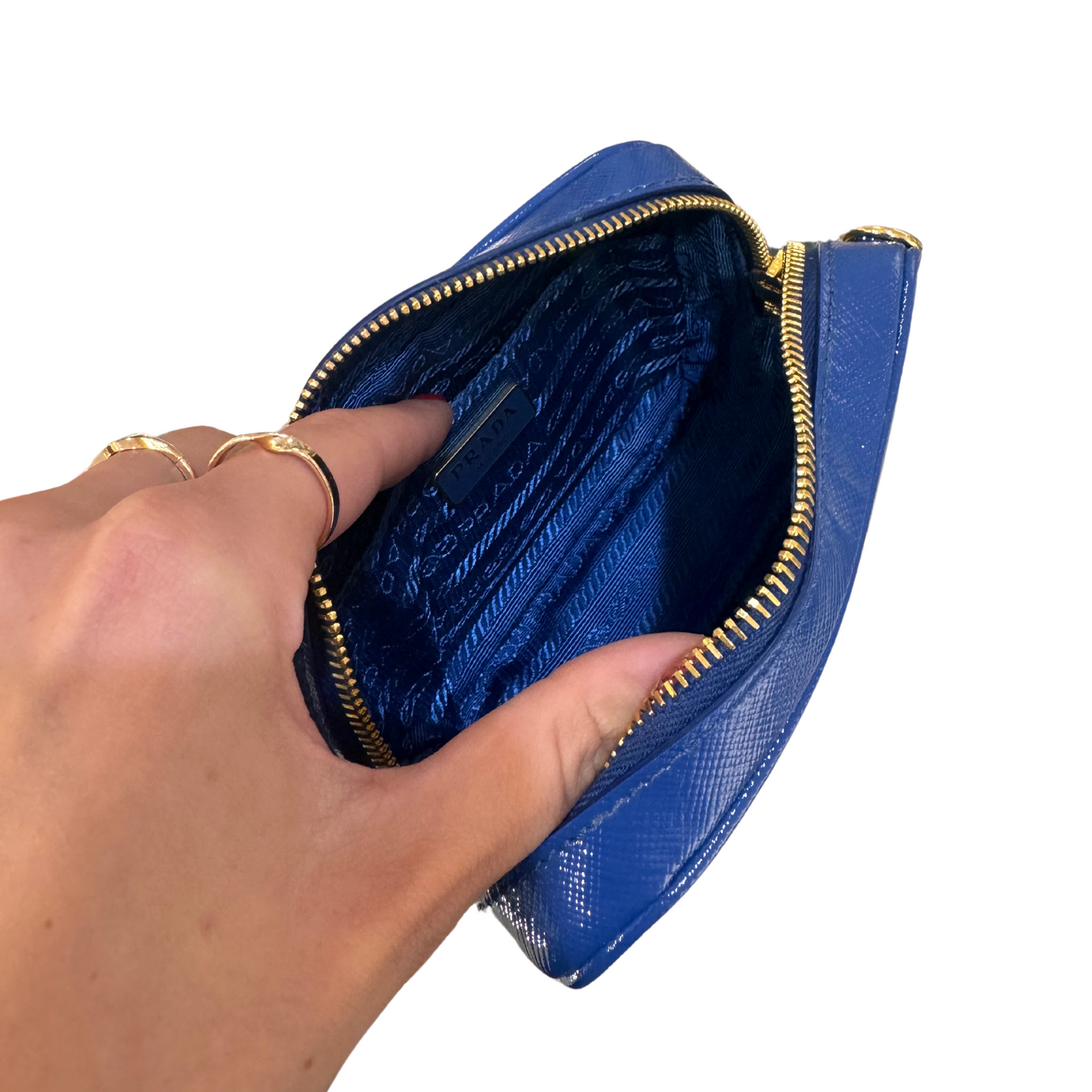 PICCOLA POCHETTE PRADA BLU ELETTRICA