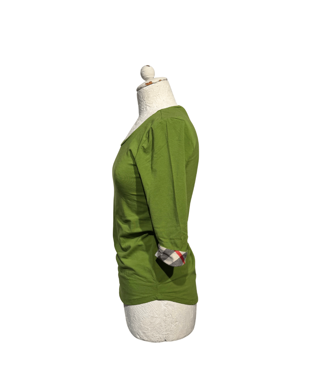 MAGLINA BURBERRY VERDE MANICA TRE QUARTI