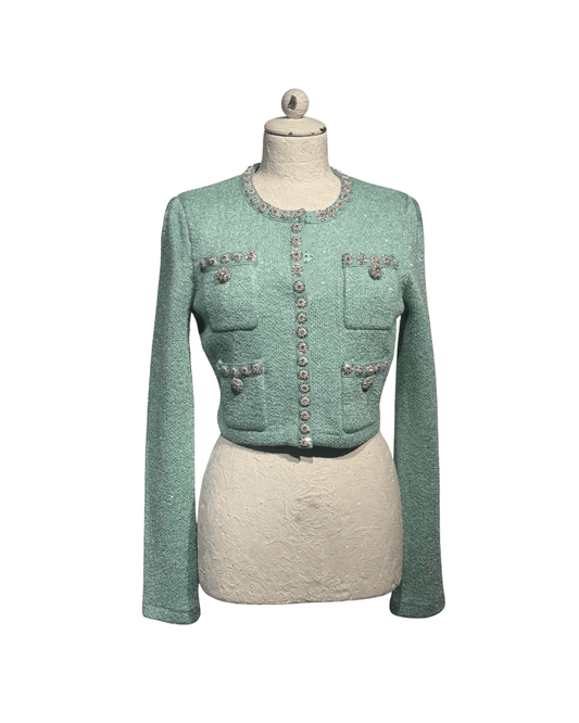 GIACCA / CARDIGAN SELF PORTRAIT VERDE MENTA Tg M