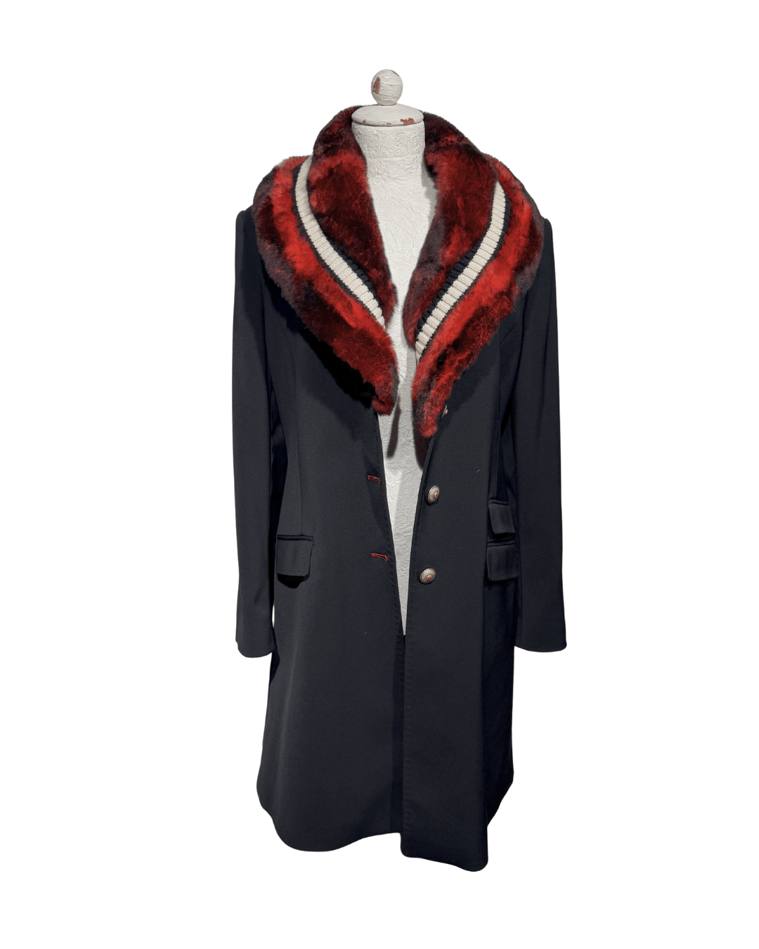 CAPPOTTO GATTINONI NERO PELO LAPIN