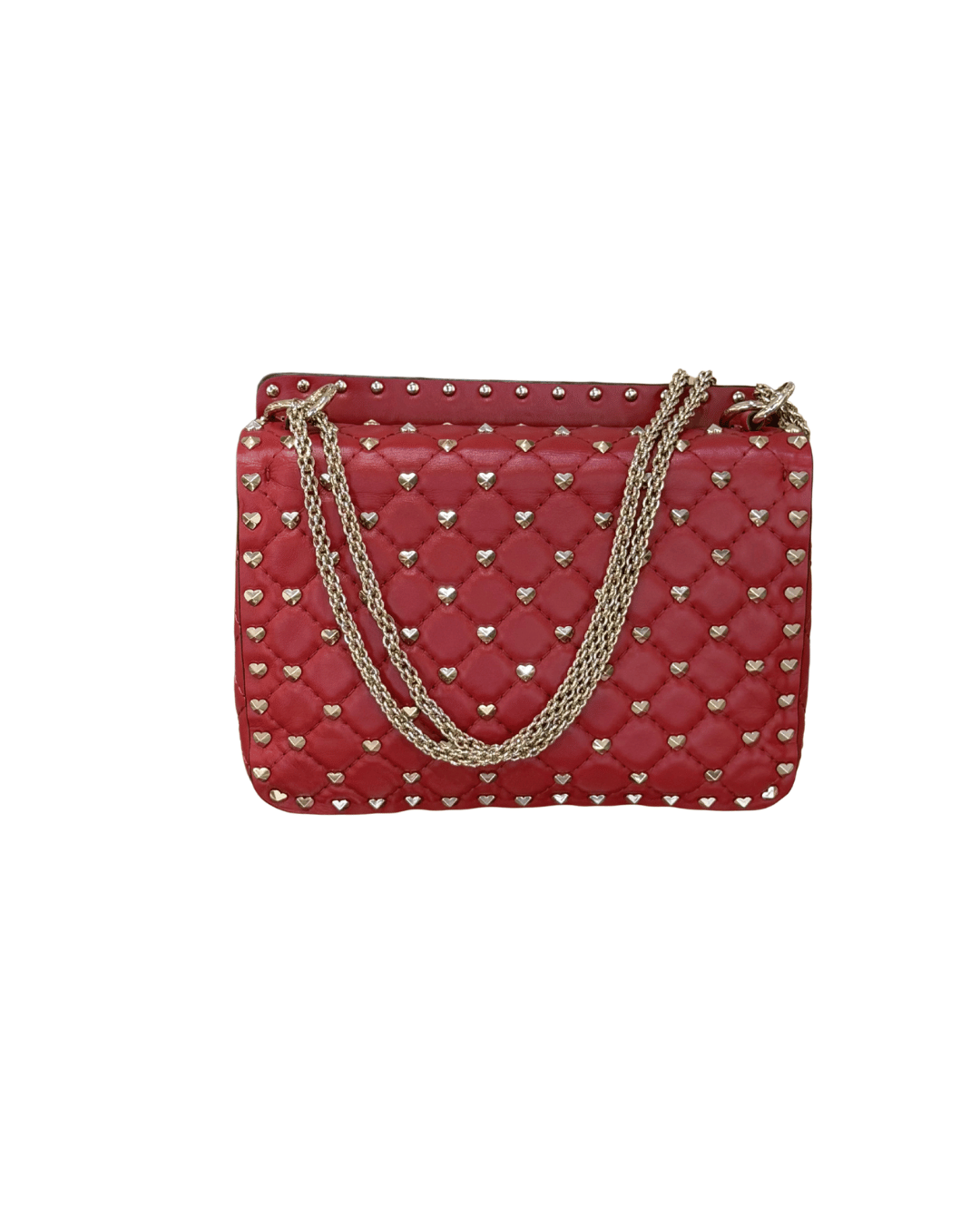 VALENTINO SPIKE MEDIA ROSSA BORCHIE CUORE