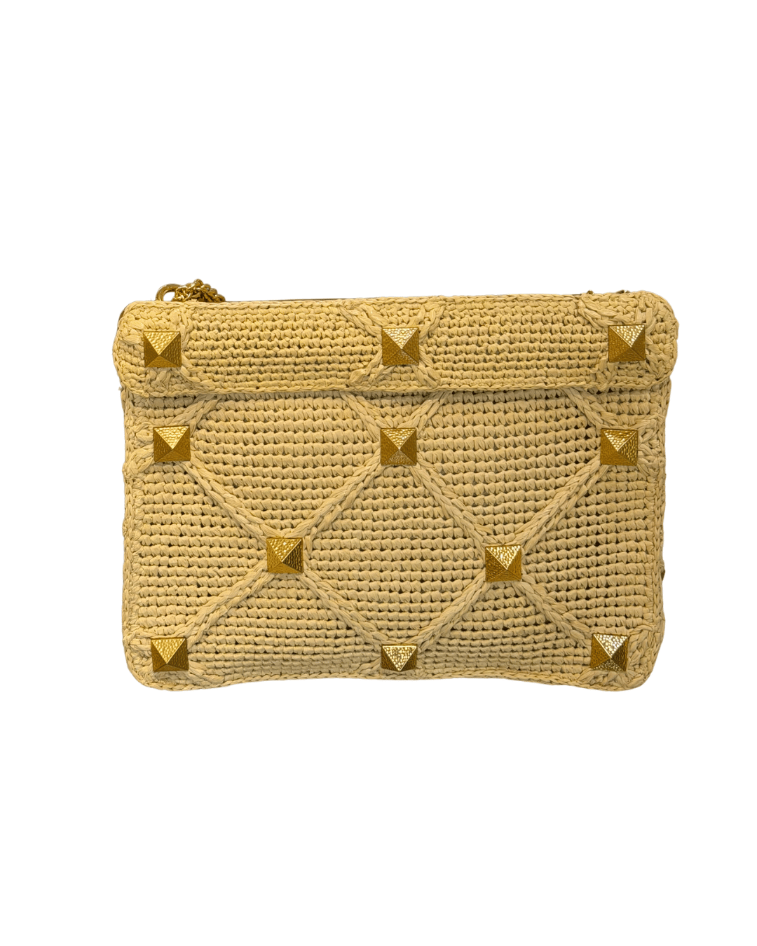 VALENTINO ROMAN STUD RAFFIA CON TRACOLLA MULTICOLOR