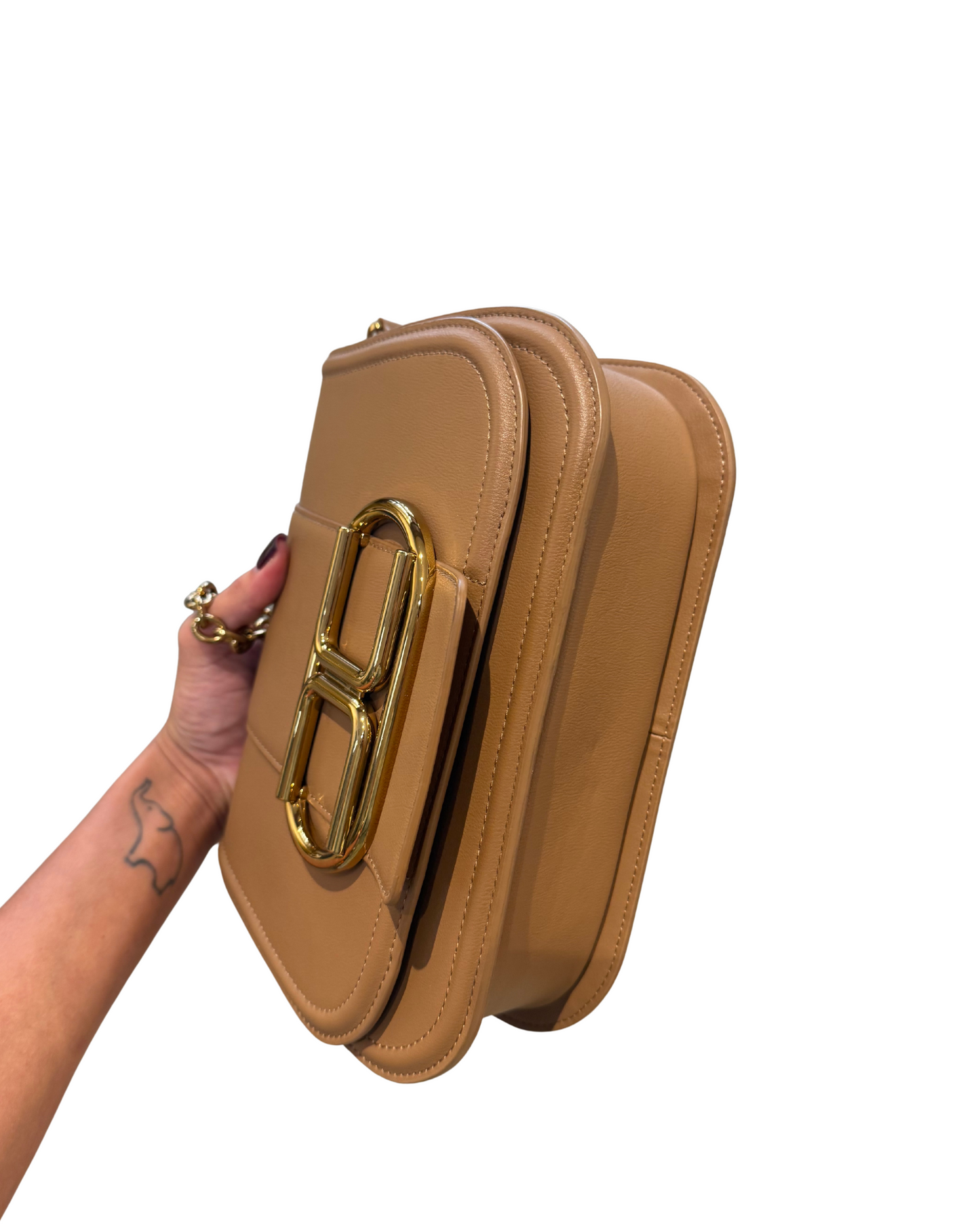 BORSA ELISABETTA FRANCHI IN PELLE COLOR CUOIO