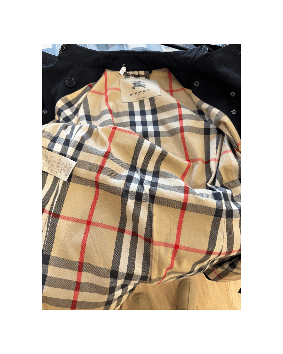 IMPERMEABILE BURBERRY NERO TG 42