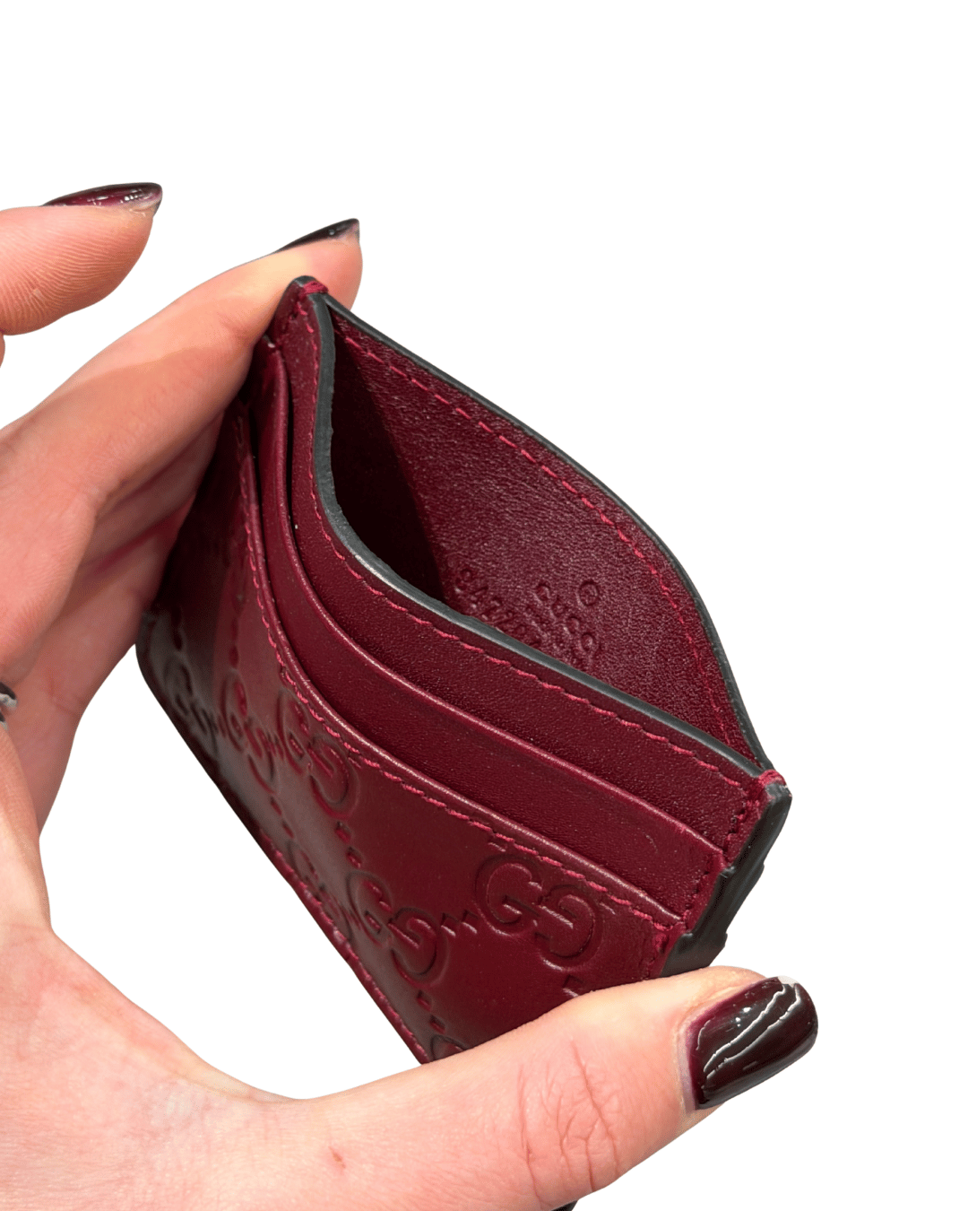 PORTACARTE GUCCI PELLE BORDEAUX