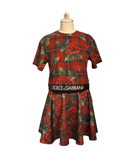 COMPLETO ROSE D&G GONNA E TSHIRT Tg S