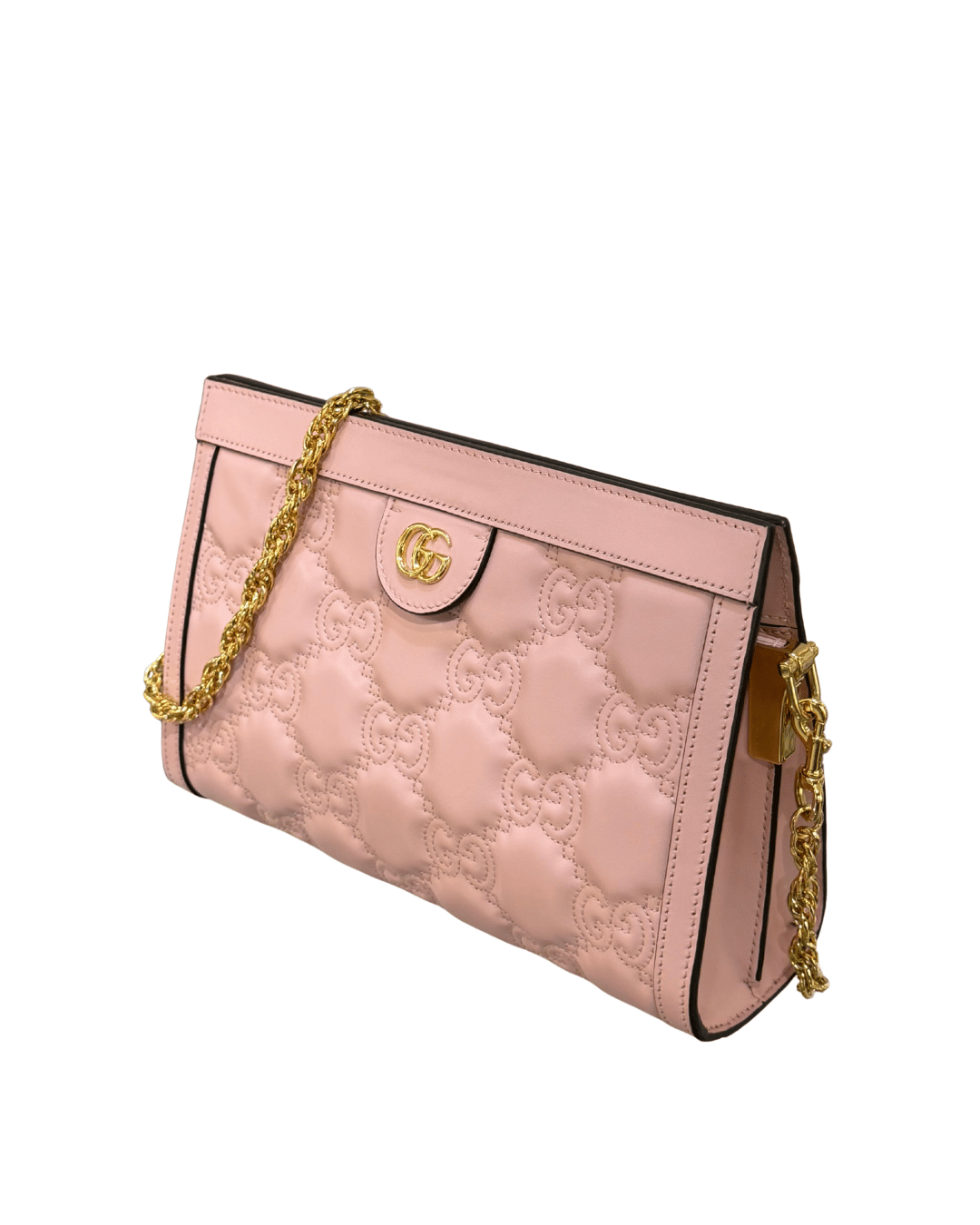GUCCI PELLE IMPRESSA ROSA CON DUE TRACOLLE
