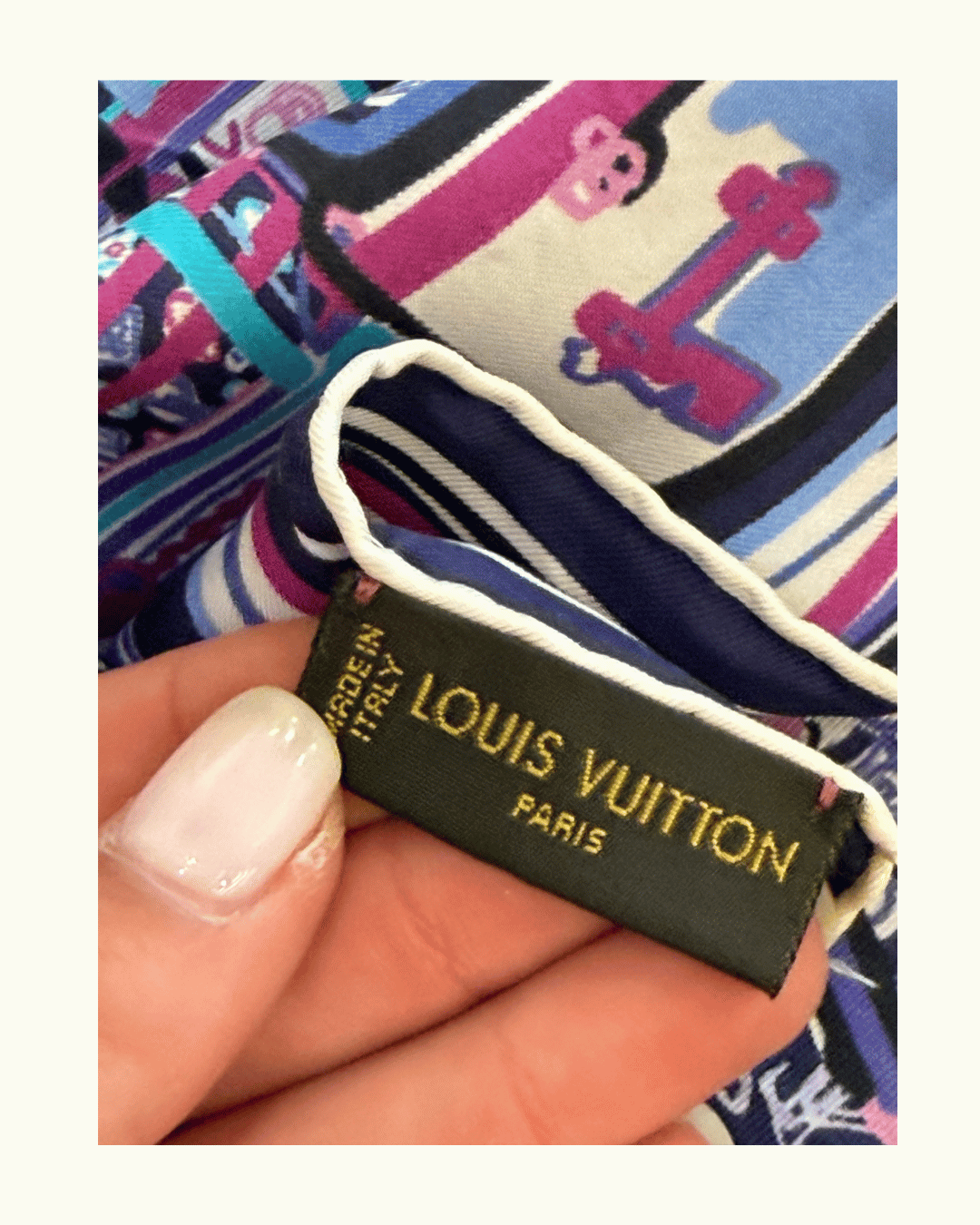 FOULARD LOUIS VUITTON TONI VIOLA E BLU