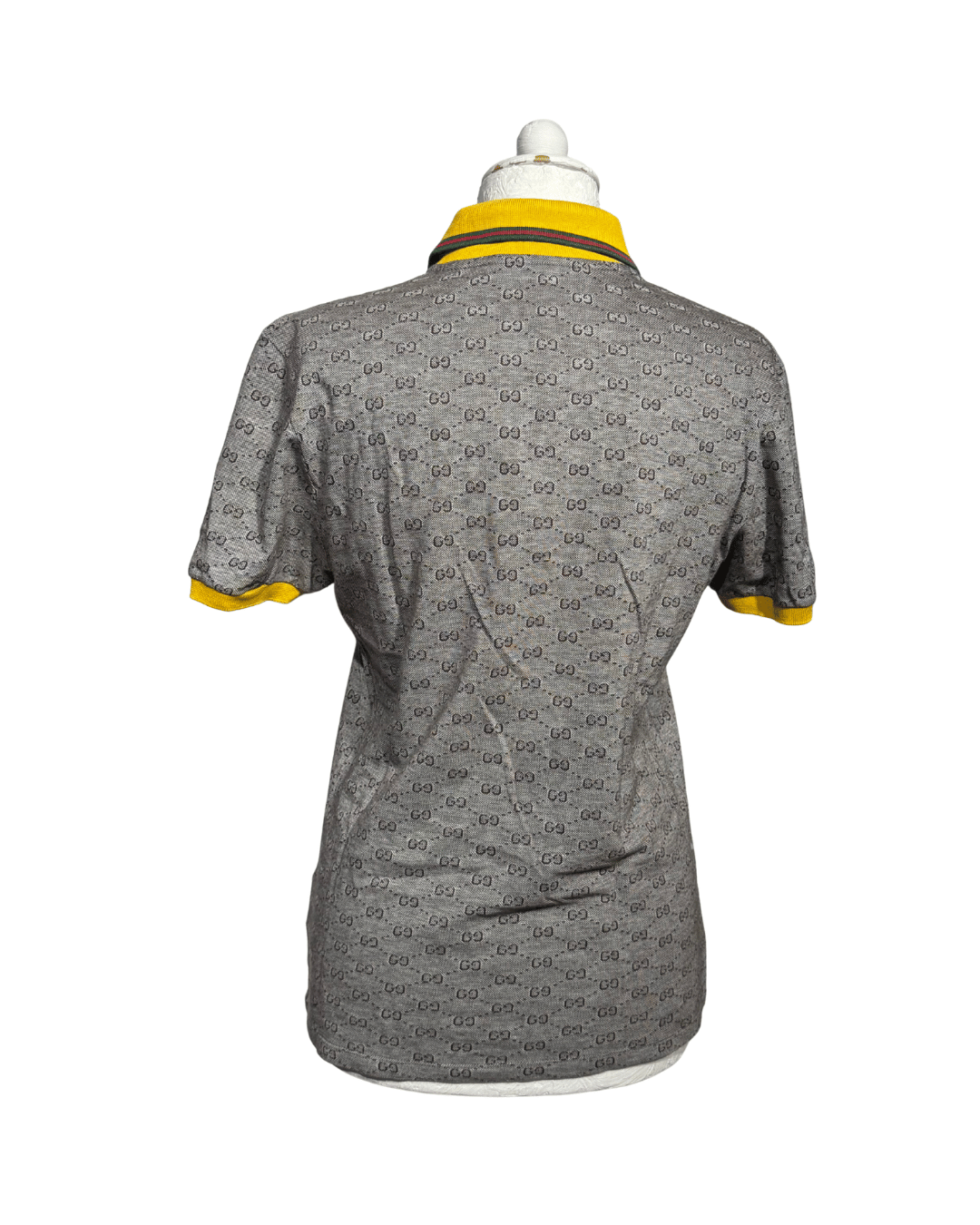 POLO GUCCI GRIGIA COLLETTO OCRA