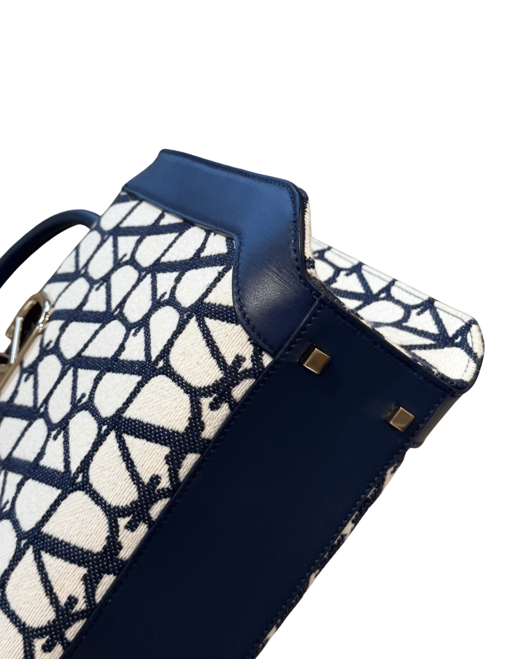 VALENTINO VLOGO SIGNATURE TOTE RIFINITURE BLU
