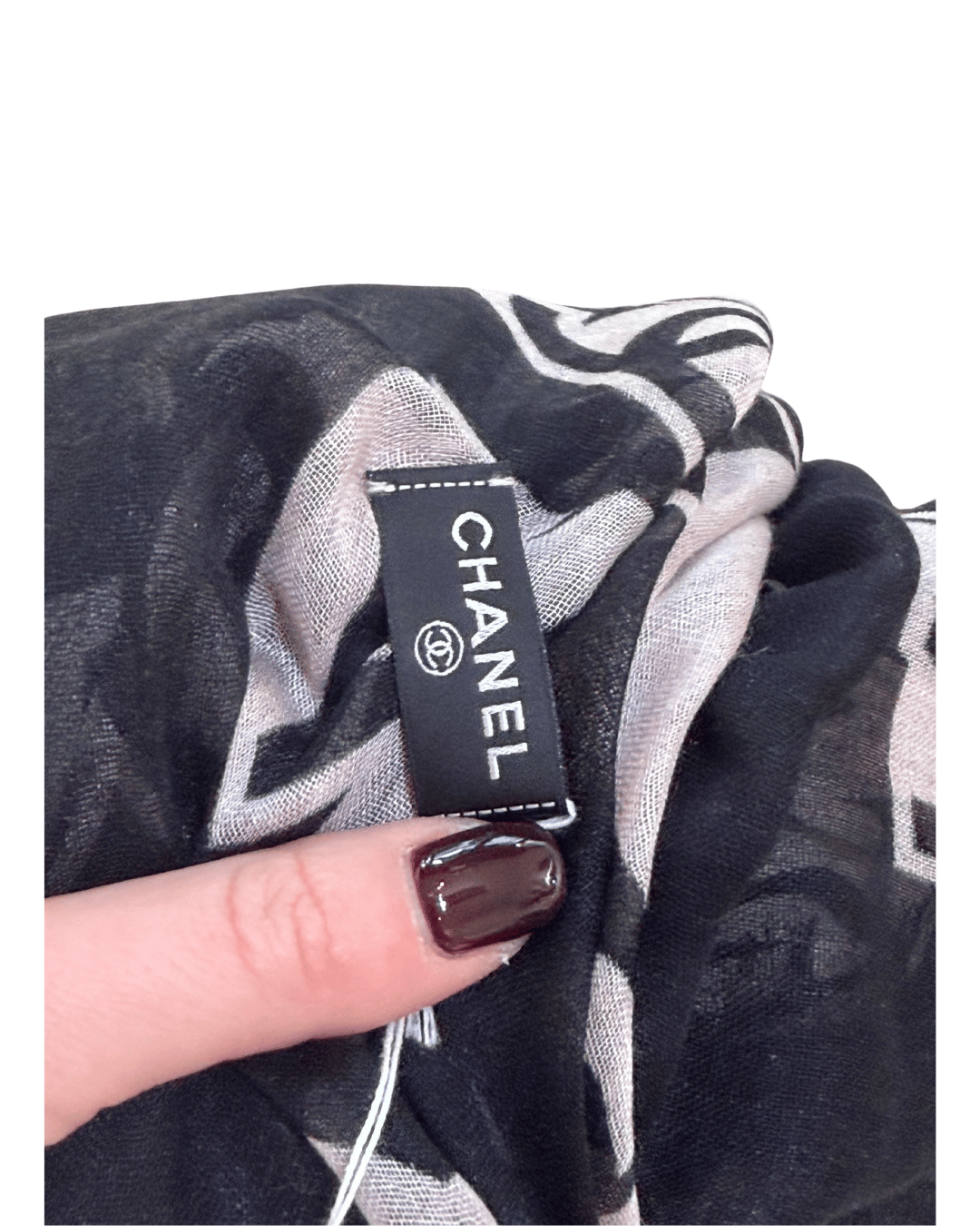 MAXI STOLA CHANEL LOGO ALL-OVER