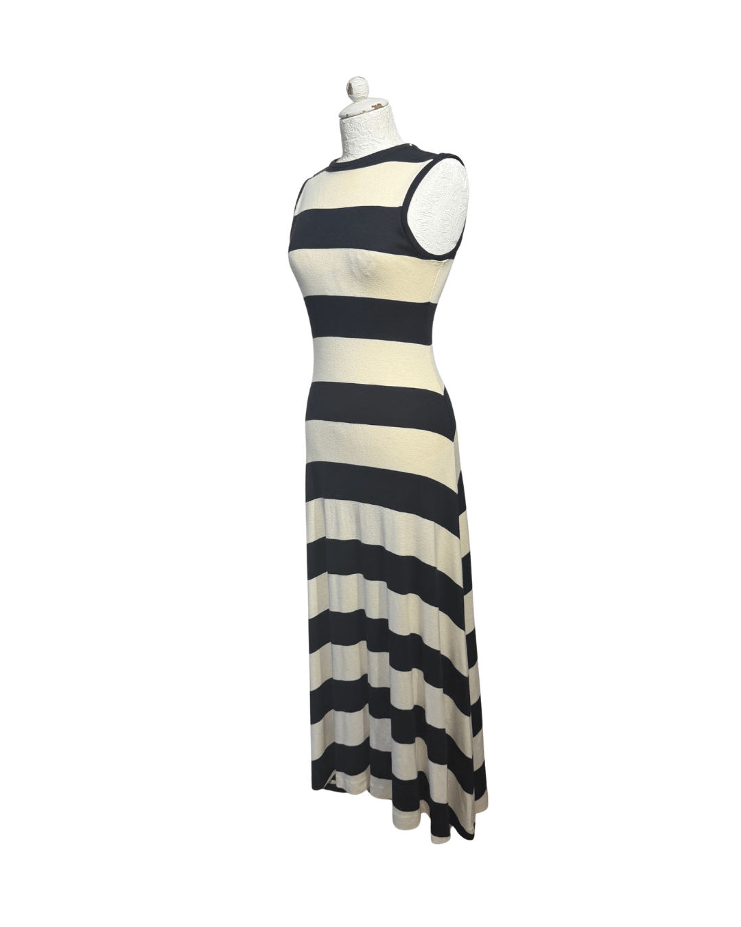 ABITO SMANICATO A RIGHE BICOLOR Tg XS