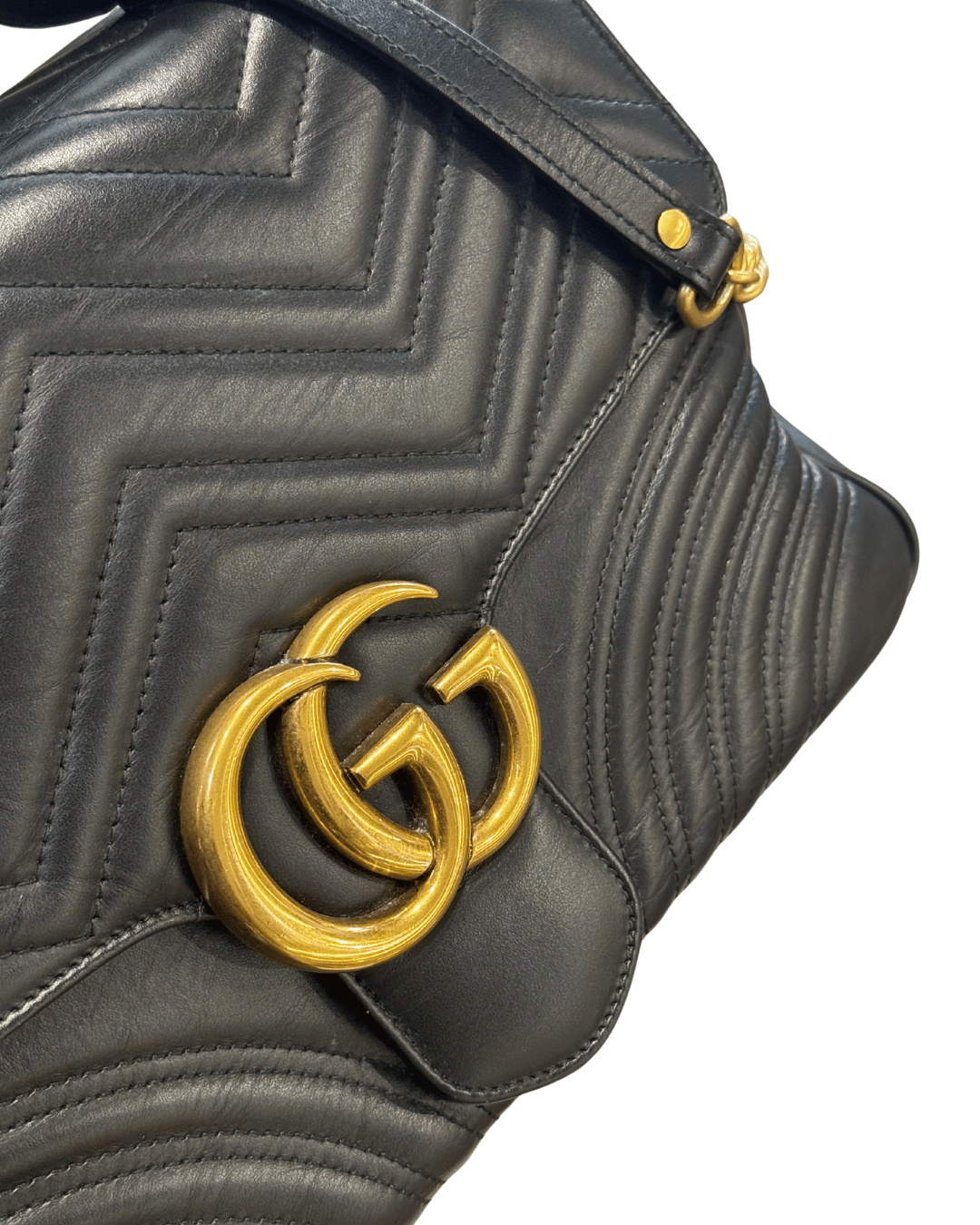 GUCCI MARMONT HANDLE BAG NERA