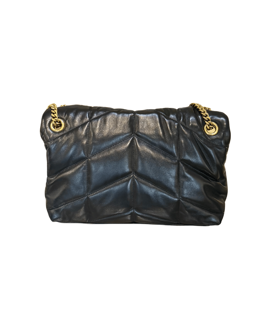 PUFFER SMALL YSL NERA CON HARDWARE DORATO