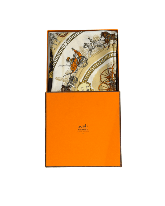 FOULARD HERMES "LA PROMENADE DE LONGCHAMPS"