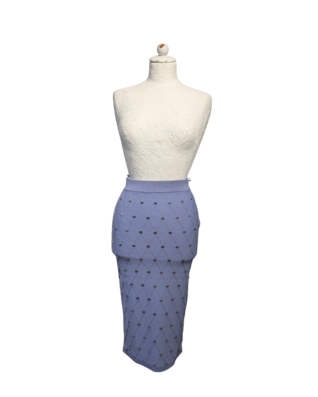 COMPLETO IN MAGLIA INDACO ELISABETTA FRANCHI Tg 40