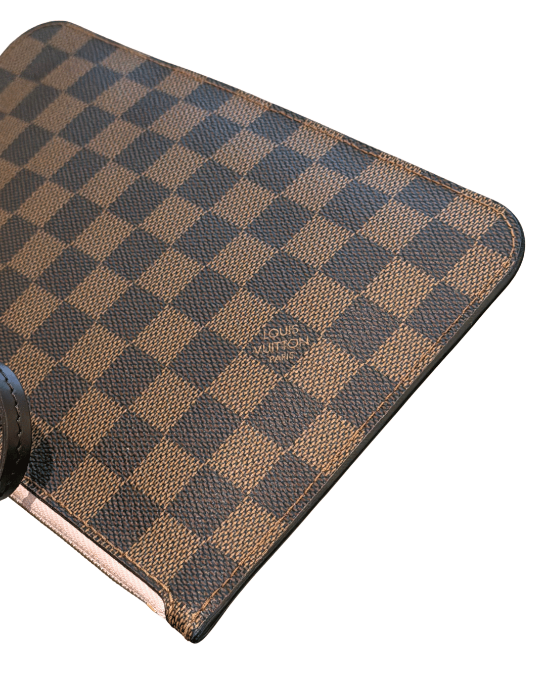 POCHETTE PIATTA DAMIER EBENE INTERNO ROSA BABY