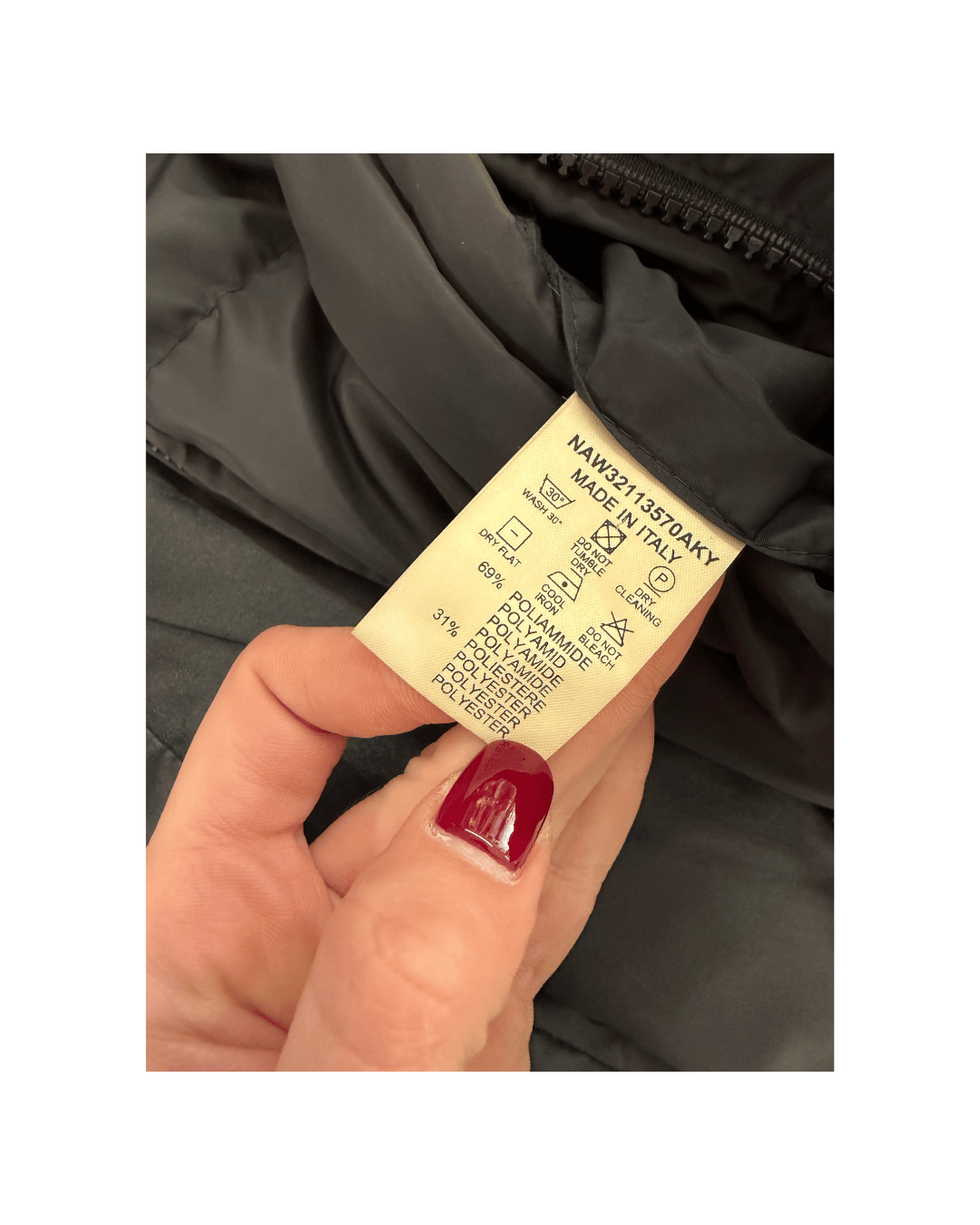 PIUMINO FAY NERO CON CINTURA