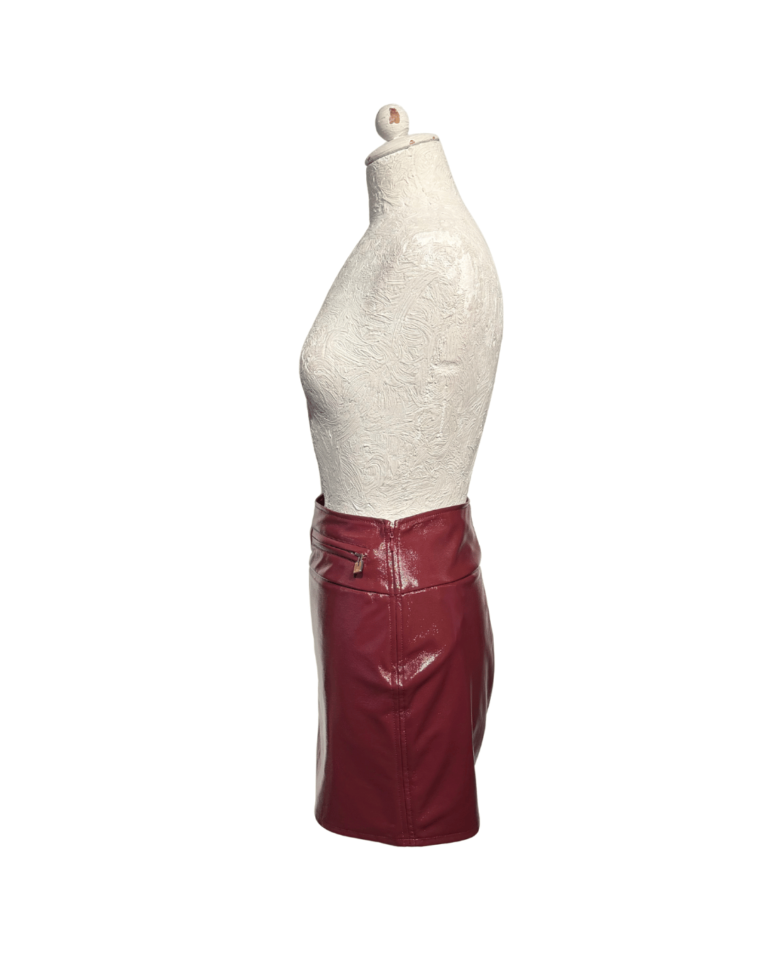 GONNA CORTA SIMILPELLE BORDEAUX ELISABETTA FRANCHI Tg 40