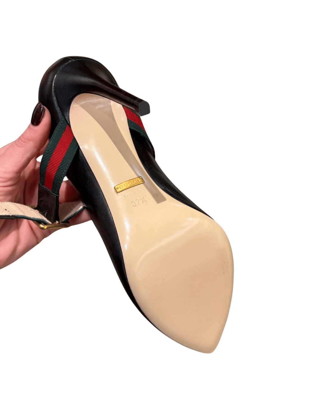 GUCCI DECOLLETE MARY JANE SYVLIE FASCIA WEB Nr 37.5