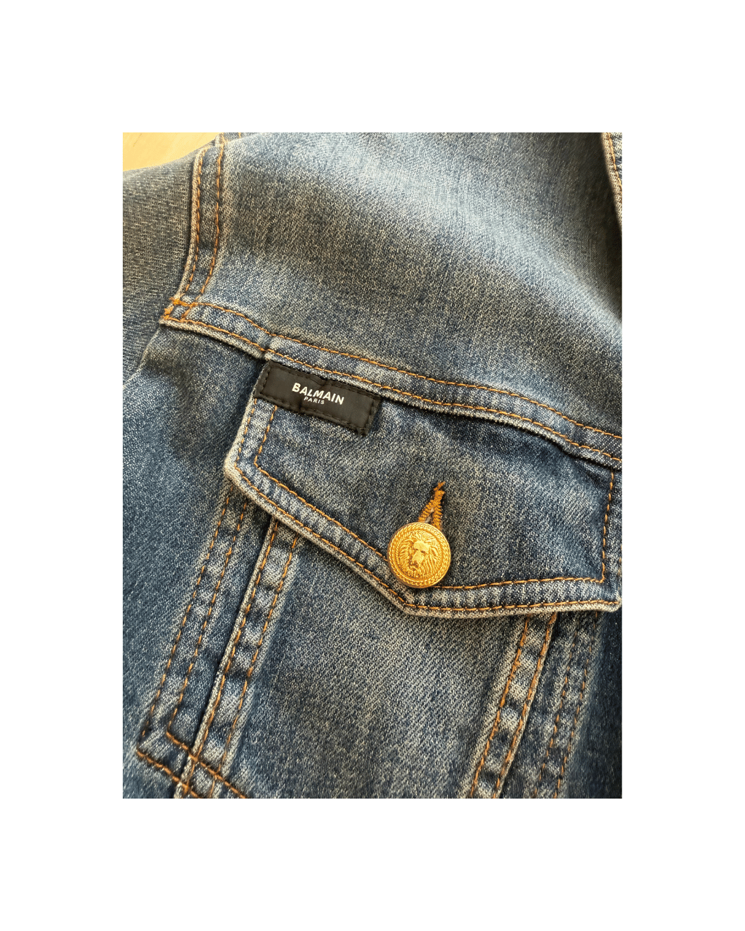 GIACCA JEANS BALMAIN BOTTONI DORATI Tg S