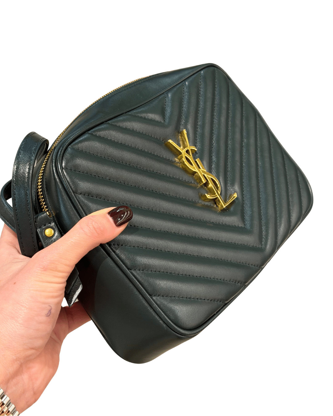 CAMERA BAG YSL VERDE SCURO