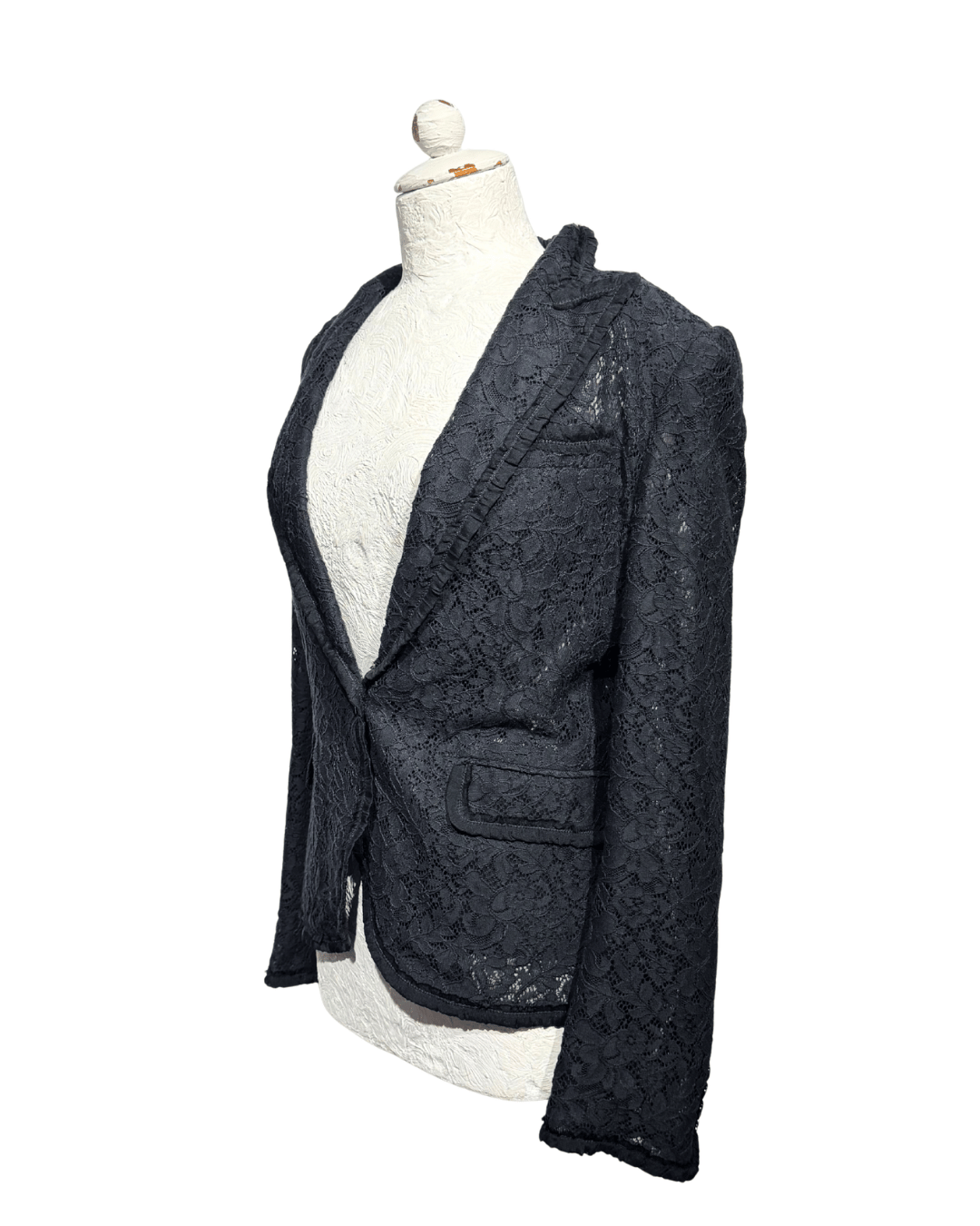 GIACCA D&G NERA PIZZO