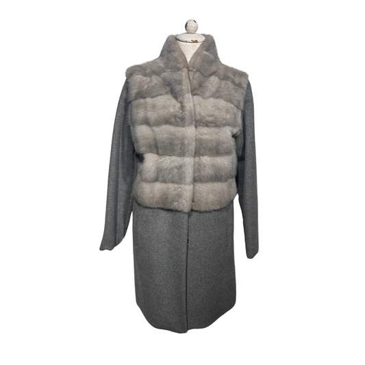 CAPPOTTO GRIGIO CON VISONE