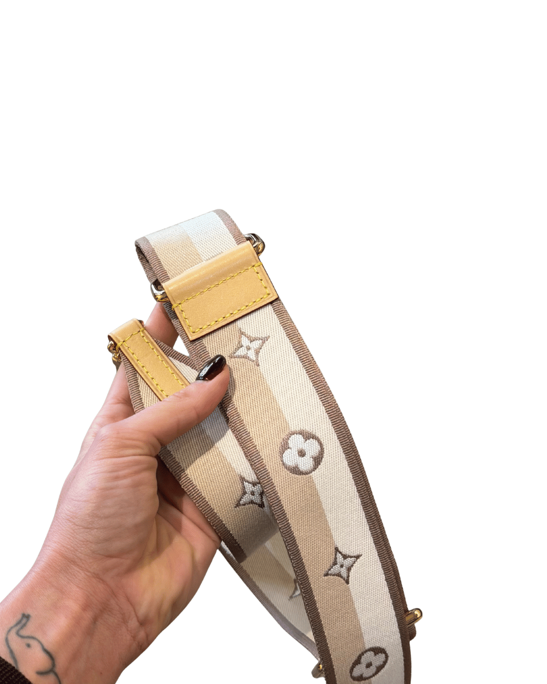 TRACOLLA LOUIS VUITTON TESSUTO JACQUARD BEIGE