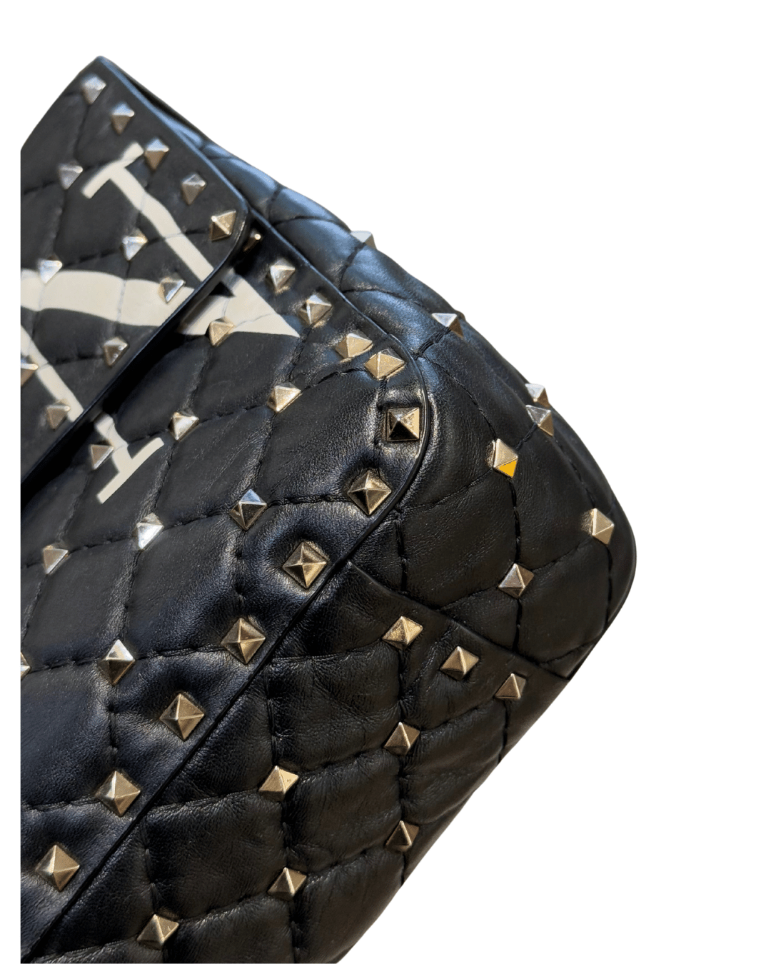 VALENTINO SPIKE MEDIA BIANCA E NERA