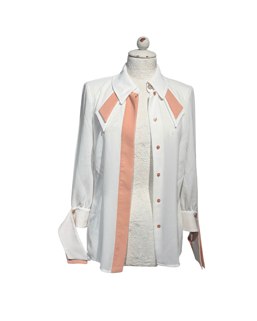 CAMICIA ELISABETTA FRANCHI BIANCA E ROSA Tg 40