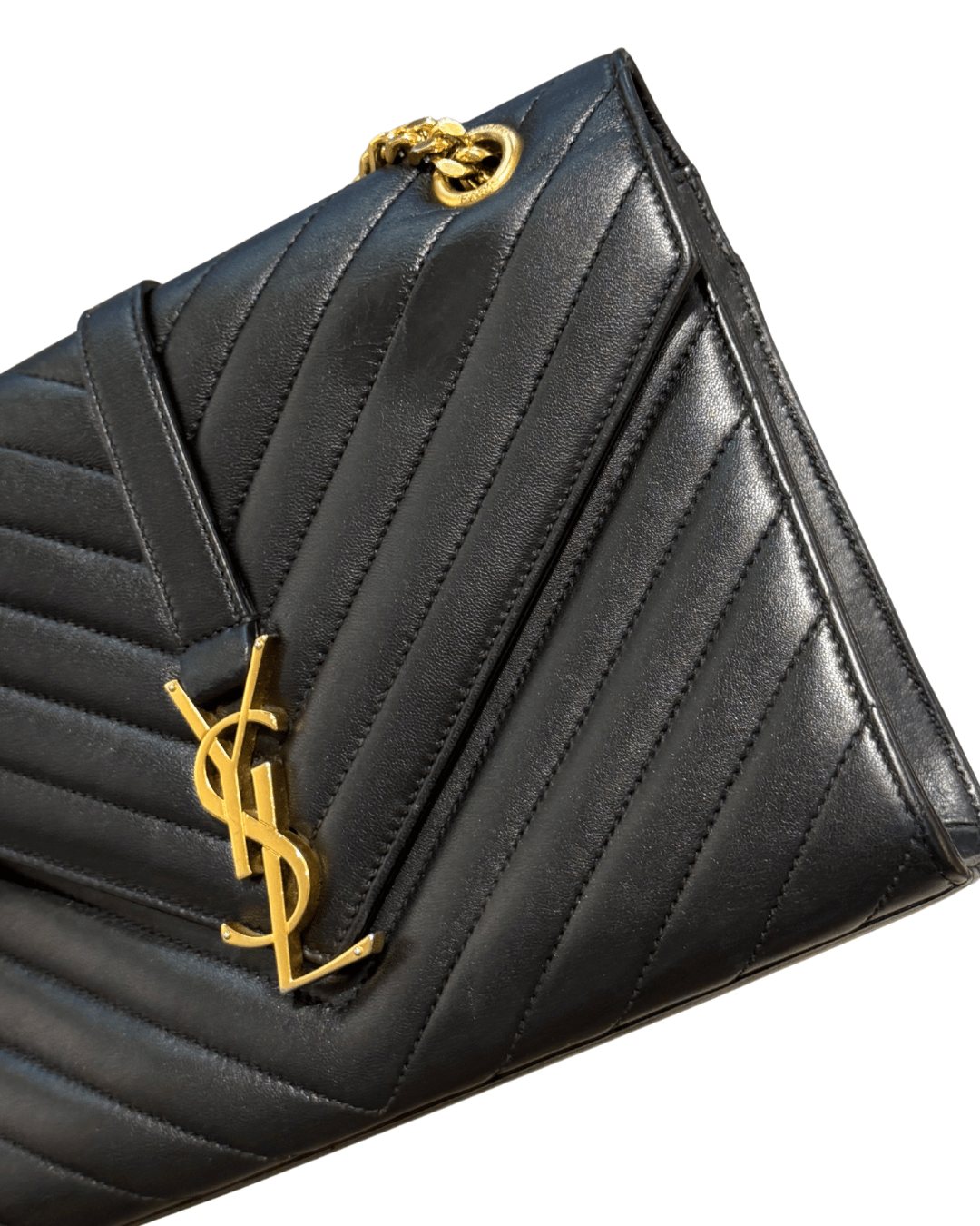 BORSA LINEA ENVELOPE YSL PELLE LISCIA NERA