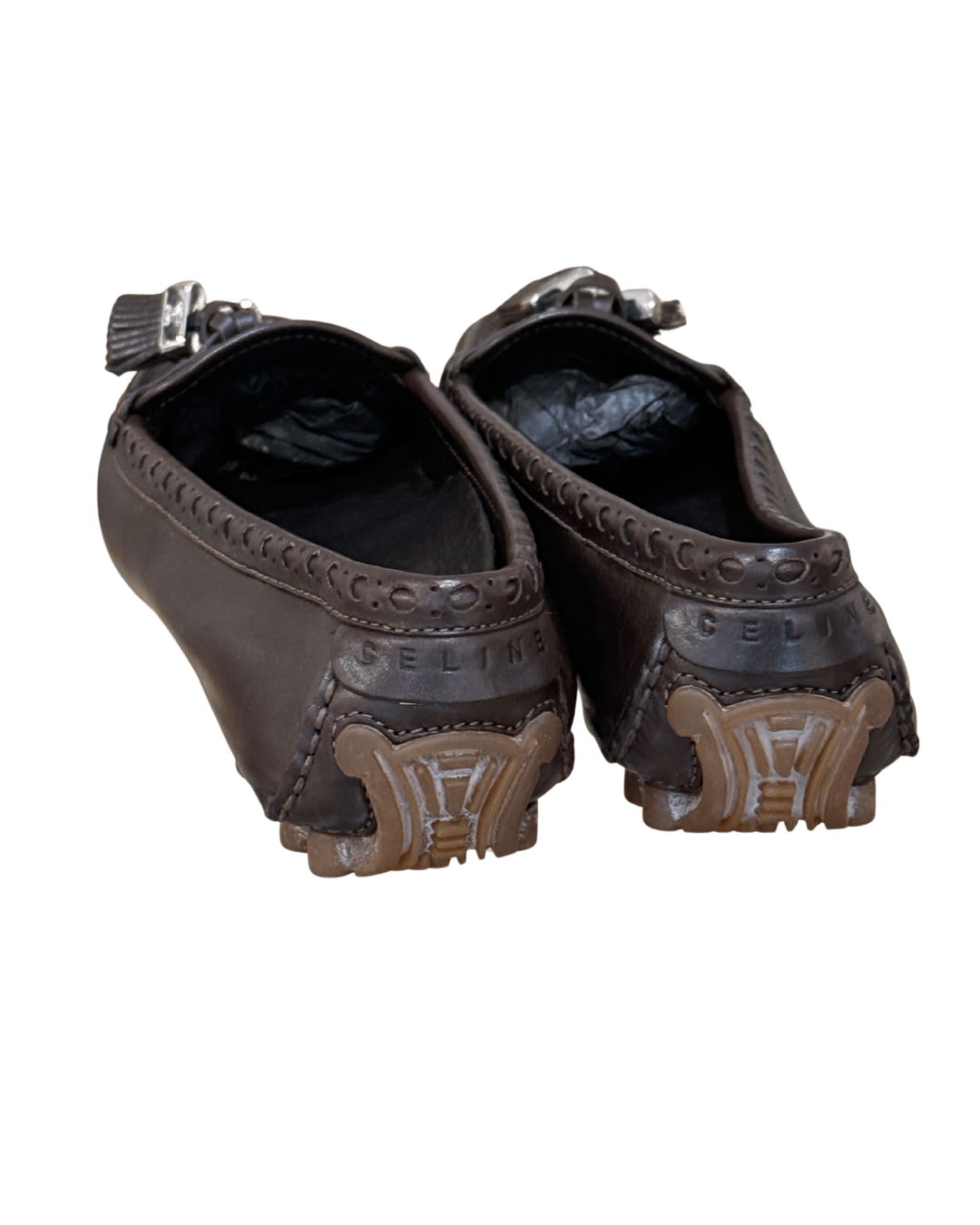 CELINE MOCASSINI PELLE MARRONE Nr37